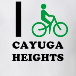 Cayuga Heights Tompkins County New York State I Love Heart I Bike T Shirt 5407075
