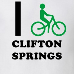 Clifton Springs Ontario County New York State I Love Heart I Bike T Shirt 5407628