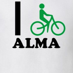 Alma Allegany County New York State I Love Heart I Bike T Shirt 5407922