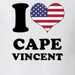 Cape Vincent Jefferson County New York State I Love Heart USA T Shirt 5408455