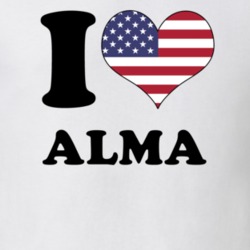 Alma Allegany County New York State I Love Heart USA T Shirt 5408641