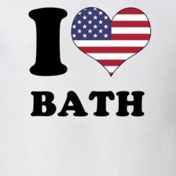 Bath Steuben County New York State I Love Heart USA T Shirt 5409091