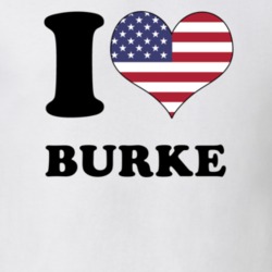 Burke Franklin County New York State I Love Heart USA T Shirt 5409577