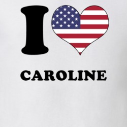 Caroline Tompkins County New York State I Love Heart USA T Shirt 5409817