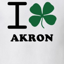Akron Erie County New York State I Love Heart Clover T Shirt 5431360