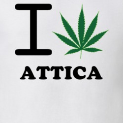 Attica Genesee County New York State I Love Heart Weed T Shirt 5431467