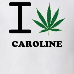 Caroline Tompkins County New York State I Love Heart Weed T Shirt 5431712