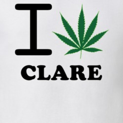 Clare St Lawrence County New York State I Love Heart Weed T Shirt 5431796