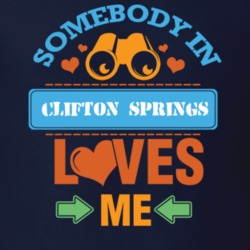 Clifton Springs Ontario County New York State Somebody In Loves Me T Shirt 5442681