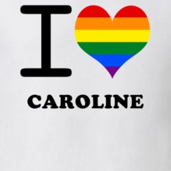 Caroline Tompkins County New York State I Love Heart Gay Pride T Shirt 5443056