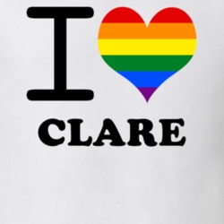 Clare St Lawrence County New York State I Love Heart Gay Pride T Shirt 5443246