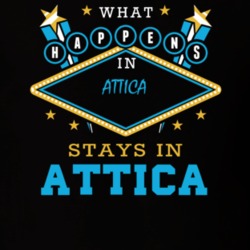Attica Wyoming County New York State What Happens In Stays In Parody T Shirt 5447991