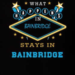 Bainbridge Chenango County New York State What Happens In Stays In Parody T Shirt 5448003