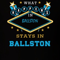 Ballston Saratoga County New York State What Happens In Stays In Parody T Shirt 5448006