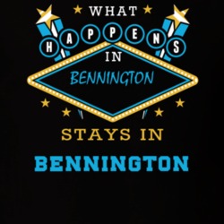 Bennington Wyoming County New York State What Happens In Stays In Parody T Shirt 5448031
