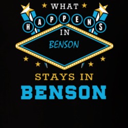 Benson Hamilton County New York State What Happens In Stays In Parody T Shirt 5448032