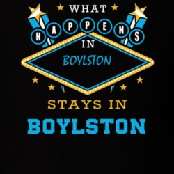 Boylston Oswego County New York State What Happens In Stays In Parody T Shirt 5448059
