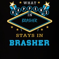 Brasher St. Lawrence County New York State What Happens In Stays In Parody T Shirt 5448063