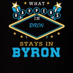 Byron Genesee County New York State What Happens In Stays In Parody T Shirt 5448092