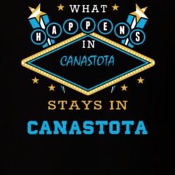Canastota Madison County New York State What Happens In Stays In Parody T Shirt 5448107
