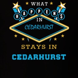 Cedarhurst Nassau County New York State What Happens In Stays In Parody T Shirt 5448136