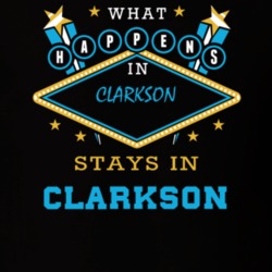 Clarkson Monroe County New York State What Happens In Stays In Parody T Shirt 5448169