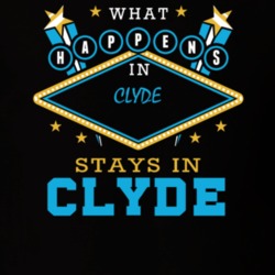 Clyde Wayne County New York State What Happens In Stays In Parody T Shirt 5448184