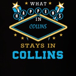 Collins Erie County New York State What Happens In Stays In Parody T Shirt 5448197