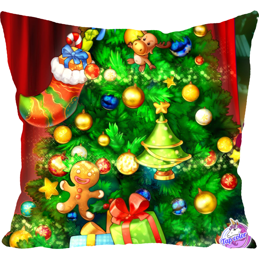 Christmas Scape Art Throw Pillow