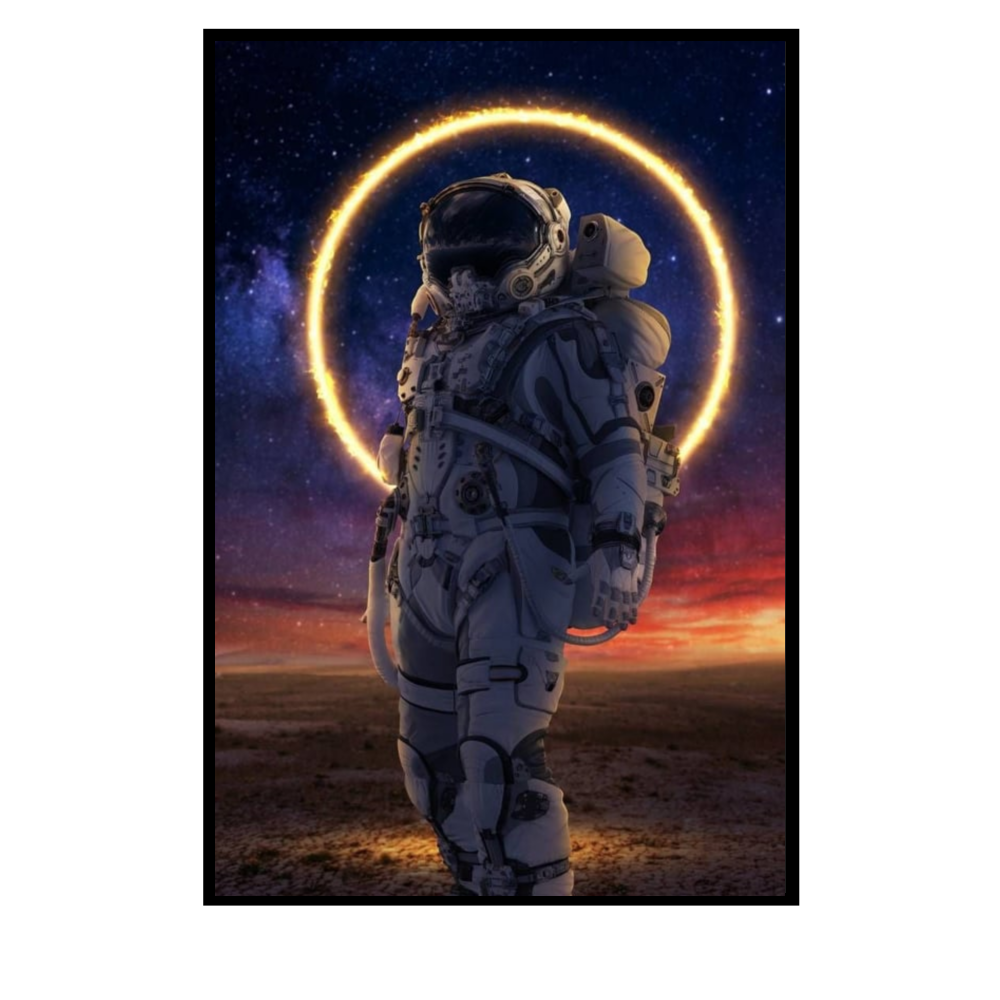 Space Retro Art Poster