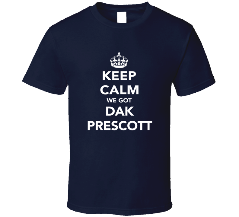 Dak Prescott Keep Calm Dallas Football Fan Faded Look T Shirt