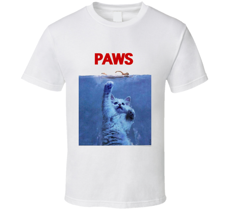 Funny Jaws Parody Paws Unisex Tshirt