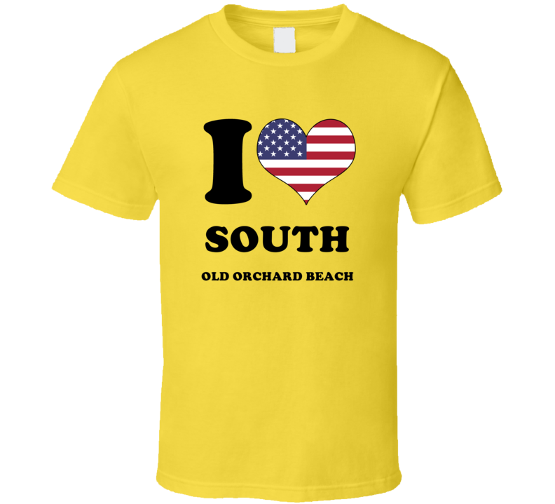 South Old Orchard Beach York Maine New England I Love Heart USA Flag T Shirt South Old Orchard Beach York Maine New England I Love Heart USA Flag T Shirt
