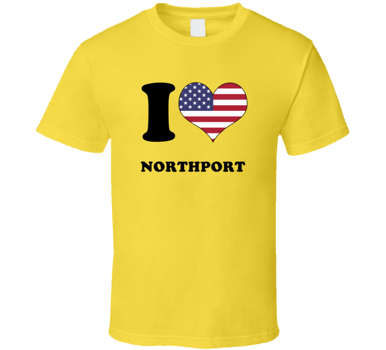Northport Waldo Maine New England I Love Heart USA Flag T Shirt Northport Waldo Maine New England I Love Heart USA Flag T Shirt