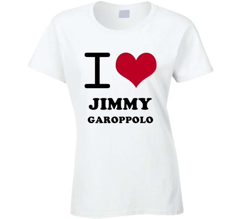 Jimmy Garoppolo I Heart Love Football Sports New England T Shirt