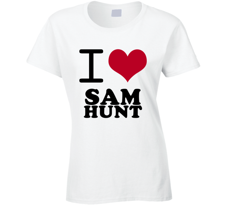 Sam Hunt I Heart Love Football Sports New England T Shirt