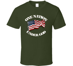One Nation - Flag - Under God T Shirt 19086850
