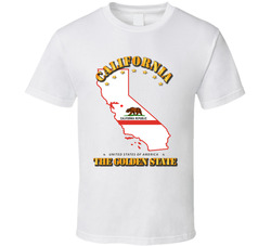 California w Flag - The Golden State T Shirt 22396099