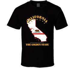 California w Flag - The Golden State T Shirt 22396172