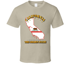 California w Flag - The Golden State T Shirt 22396197