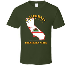 California w Flag - The Golden State T Shirt 22396231