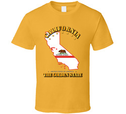 California w Flag - The Golden State T Shirt 22396271