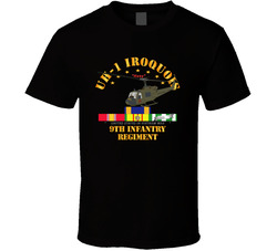 UH-1 - 9th Infantry - Front Oblique Vietnam w VN SVC Medals T Shirt 24794509