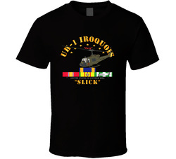 UH-1 - Front Oblique Vietnam - Slick w VN SVC Medals T Shirt 24794614