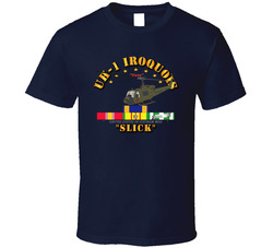 UH-1 - Front Oblique Vietnam - Slick w VN SVC Medals T Shirt 24794655