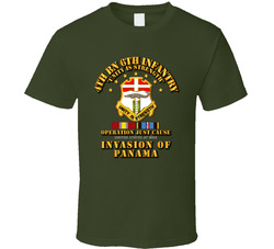 Just Cause - 4th Bn 6th Infantry w Svc Ribbons T Shirt 25298469