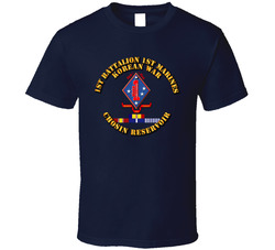 1st Bn 1st Marines - Korea - Chosin w SVC Ribbons T Shirt 25356508