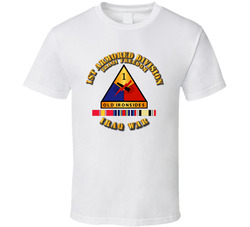 1st Armored Division - OIF w Svc Ribbons T Shirt 25357830