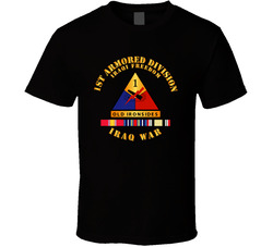 1st Armored Division - OIF w Svc Ribbons T Shirt 25357851
