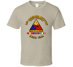 1st Armored Division - OIF w Svc Ribbons T Shirt 25357870